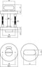 Intersteel Deurbeslag set toiletslot 63/8mm wit met deurkruk Jupiter en WC-sluiting rvs