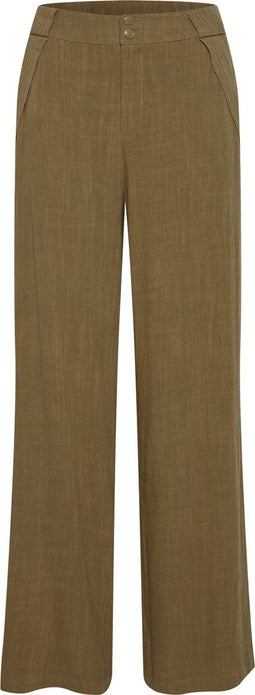 Fransa FRFATEL 5 - Dames Broek - Viscose/Linnen - Maat XL