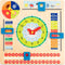 New Classic Toys® Houten Kalenderklok - Leer Klokkijken - Dagen Maanden Seizoenen Weer - Nederlands