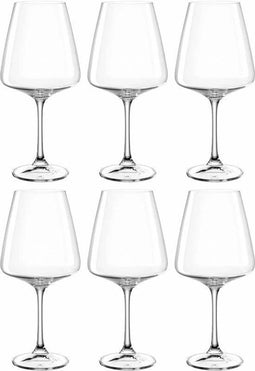 Leonardo Paladino - Rode Wijnglazen - Teqton kwaliteit - 660 ml - 6 stuks