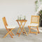 vidaXL - Vouwtuinstoelen - met - Witte - Kussen - 2 - stuks - van - Massief - Acaciahout