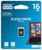 Goodram Piccolo - USB 16GB - Lezen 20MB/s Schrijven 5MB/s - Zwart