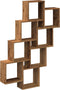 vidaXL - Wandschap - kubus - 90x15x119,5 - cm - bewerkt - hout - oud - houtkleurig