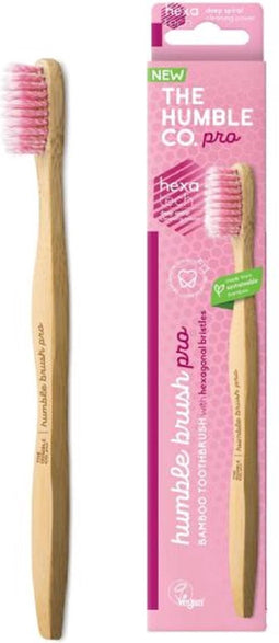 Tandenborstel Bamboe - PRO - Hexatech Spiral - Soft - Paars