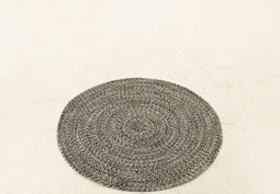 J-Line tapijt Miami Outdoor - polyester - zwart/wit - small