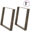 vidaXL - Eettafelpoten - 2 - st - U-vormig - 100x(72-73) - cm - staal - naturel