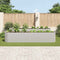 vidaXL - Plantenbak - verhoogd - 400x80x81 - cm - gegalvaniseerd - staal - zilver