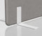 Akoestische wand Lucia breed 160CM hoog 160CM kleur lucia Grijs PO11 kleur beugel Aluminium (RAL9006)