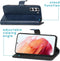 iMoshion Hoesje Geschikt voor Samsung Galaxy S21 FE Hoesje Met Pasjeshouder - iMoshion Luxe Bookcase - Donkerblauw