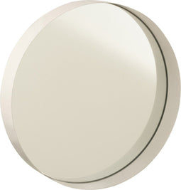 J-Line spiegel Rond Boord - metaal - wit - small - Ø 30 cm