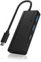 Icy Box IB-HUB1423CR-C3 - USB 3.0 HUB met Kaartenlezer - 2x USB-A 1x USB-C - Zwart