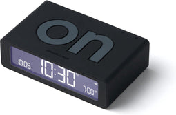 Lexon Flip Mini 8cmx2,3cmx4,9cm LR158 ON OFF Oplaadbare Wekker - Zwart