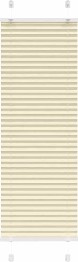 vidaXL - Plissé - rolgordijn - 50x100 - cm - stofbreedte - 49,4 - cm - polyester - crème