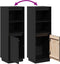 vidaXL - Hoge - kast - 37x34x110 - cm - massief - grenenhout - zwart