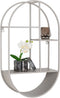 Feira Grijze Stalen Ovale Wandplank 35x15x60 cm