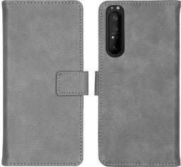 iMoshion Hoesje Geschikt voor Sony Xperia 1 II Hoesje Met Pasjeshouder - iMoshion Luxe Bookcase - Grijs
