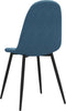 vidaXL - Eetkamerstoelen - 2 - st - fluweel - blauw