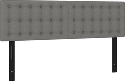 vidaXL - Hoofdborden - 2 - st - 72x5x78/88 - cm - stof - donkergrijs