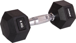 Hex dumbbell - 6 kg - antislip - geribbelde grip