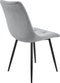 Blanca Eetkamerstoelen - Set van 2 - Fluweel - Lichtgrijs (2 stuks)