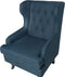 ALTA - Chesterfield fauteuil - Blauw - Polyester