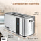Lugia Broodrooster - RVS Toaster - 4 Sneetjes - 7 Warmteniveaus - LED-display