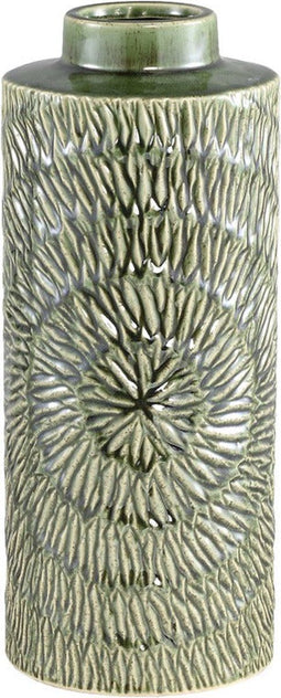 PTMD Stef Bloempot - 14 x 14 x 34 cm - Keramiek - Groen