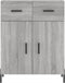 vidaXL - Dressoir - 69,5x34x90 - cm - bewerkt - hout - grijs - sonoma - eikenkleurig