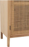 J-Line kast 2 Deuren Paulownia - rotin - naturel