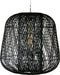 WOOOD Exclusive Moza Hanglamp - Bamboe - Zwart - 100x100x100