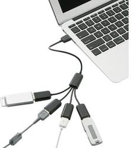 Renkforce USB 2.0-hub 4 poorten Zwart