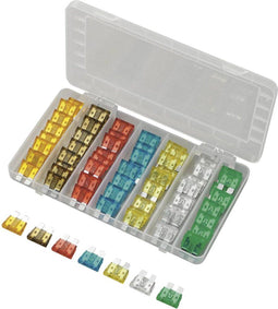 TRU COMPONENTS 1572249 Standaard platte zekering 5 A, 7.5 A, 10 A, 15 A, 20 A, 25 A, 30 A 70 onderdelen