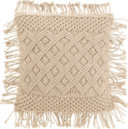 J-Line kussen Cosy Diamant - katoen - beige