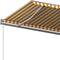 vidaXL - Luifel - vrijstaand - handmatig - uittrekbaar - 600x300 - cm - geel - en - wit