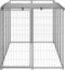 vidaXL - Hondenkennel - 2,42 - m² - staal - zilverkleurig
