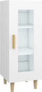 vidaXL - Dressoir - 34,5x34x90 - cm - bewerkt - hout - wit