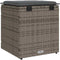vidaXL - Tuinkrukken - met - kussens - 2 - st - 40x40x43 - cm - poly - rattan - grijs