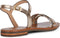 GEOX D SOZY Q A - Sandalen - Verstelbare pasvorm met gespsluiting - Goud/Zilver - Maat 39