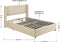 Savona Gestoffeerd Bed - 200 x 120 cm - Bedlade - Beige