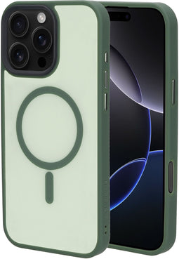 Mobiparts iPhone 16 Pro Max - Hardcover - MagSafe Compatible met Corner Protection - Groen