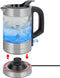 ProfiCook WKS 1228 G - Glazen waterkoker 0,5 liter - Roestvrij staal met blauwe led verlichting