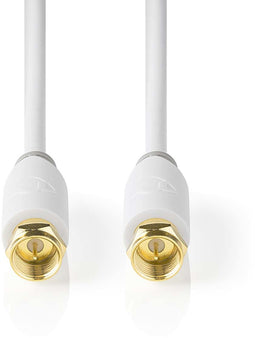 Nedis CSBW41000WT100 - Coaxkabel - 1 m - Wit