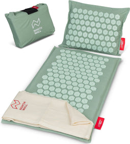 Northwall Spijkermat - Acupressuur mat met Kussen - 10.272 drukpunten - Groen