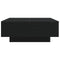 vidaXL - Salontafel - met - LED-verlichting - Zwarte - Eik - 80x80x31 - cm