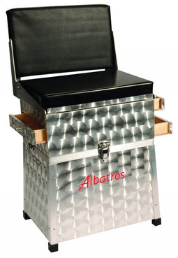 Albatros Aluminium Zitmand - Zitmand met Rugleuning - 3 zijladen - Grijs