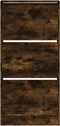 Schoenenkast 60x21x125,5 cm bewerkt hout gerookt eikenkleurig