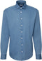 Seidensticker Regular Fit Overhemd - Strijkvrij - Twill - Blauw - Boordmaat: 46