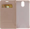 Nokia 3.1 - Slim Flip Cover - Kunstleder met pashouder - Beige
