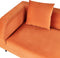 LE CRAU - Chaise longue - Oranje - Linkerzijde - Fluweel