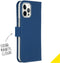 Accezz iPhone 12 Pro Max - Flip cover - Krasbestendig Schokbestendig - Blauw